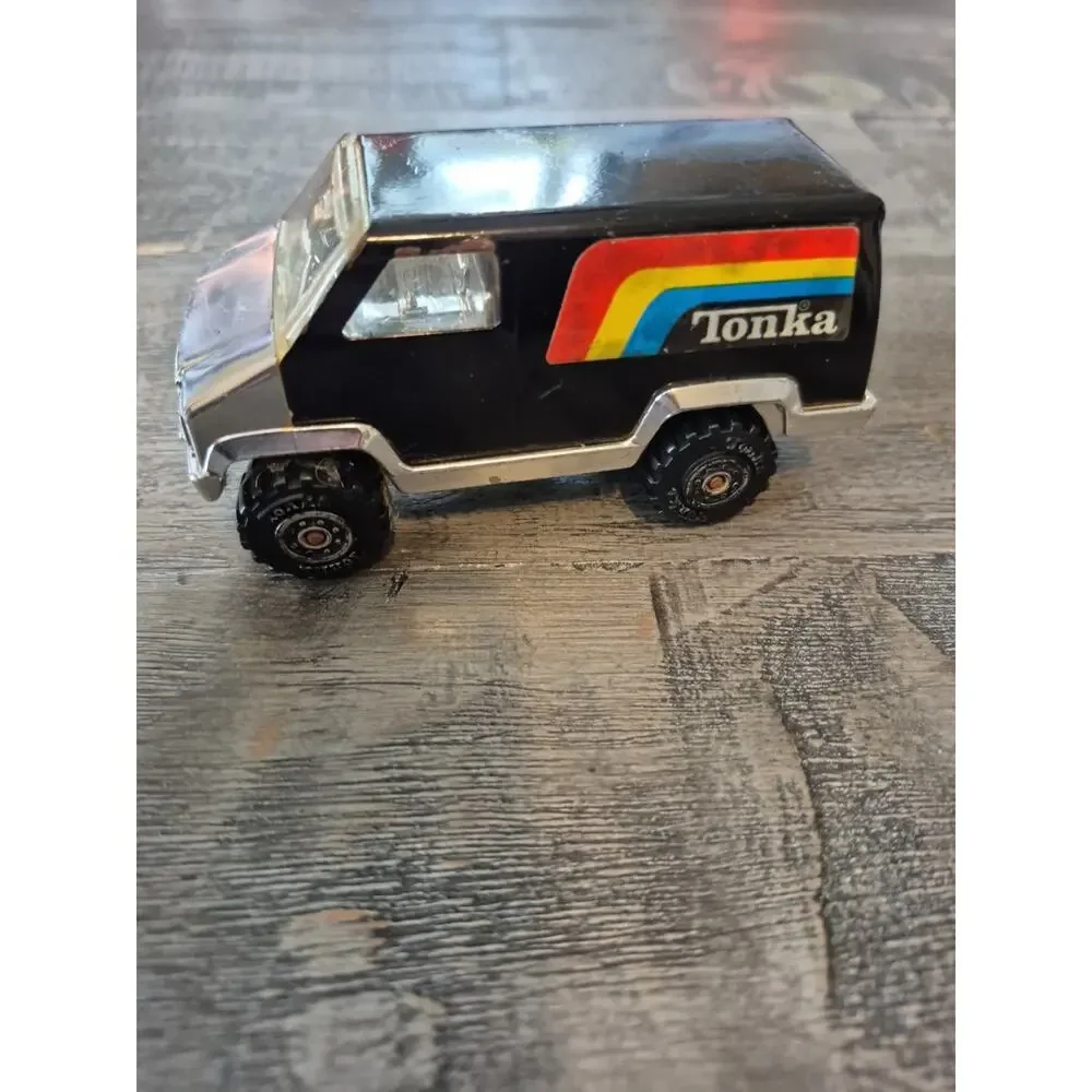 Vintage Tonka Lot of 3 Vehicles Van/Truck Car F1 Racer Black Rainbow Toy READ
